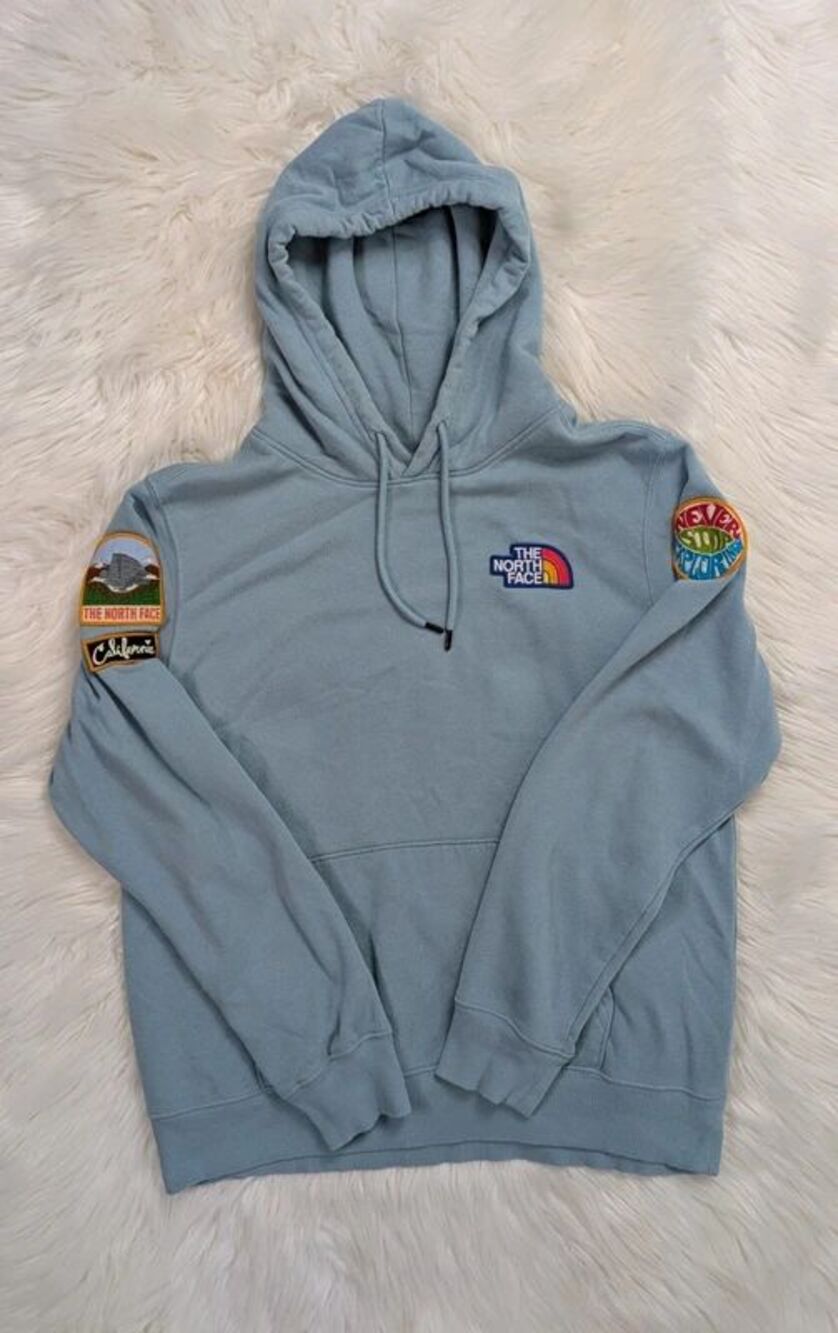 The North Face California Hoodie Large Blue Pullover Sweatshirt Gorpcore Outdoor